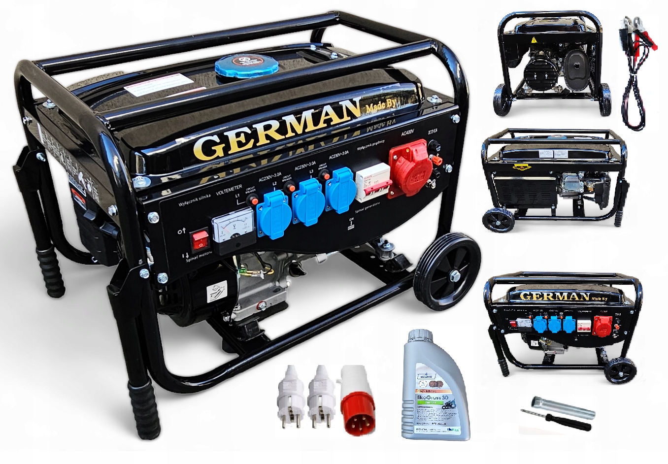 Prenosná trojfázová elektrocentrála Germann 3500 W benzín